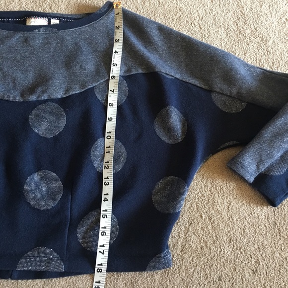 ANTHROPOLOGIE metallic polka dot sweatshirt - Picture 7 of 8